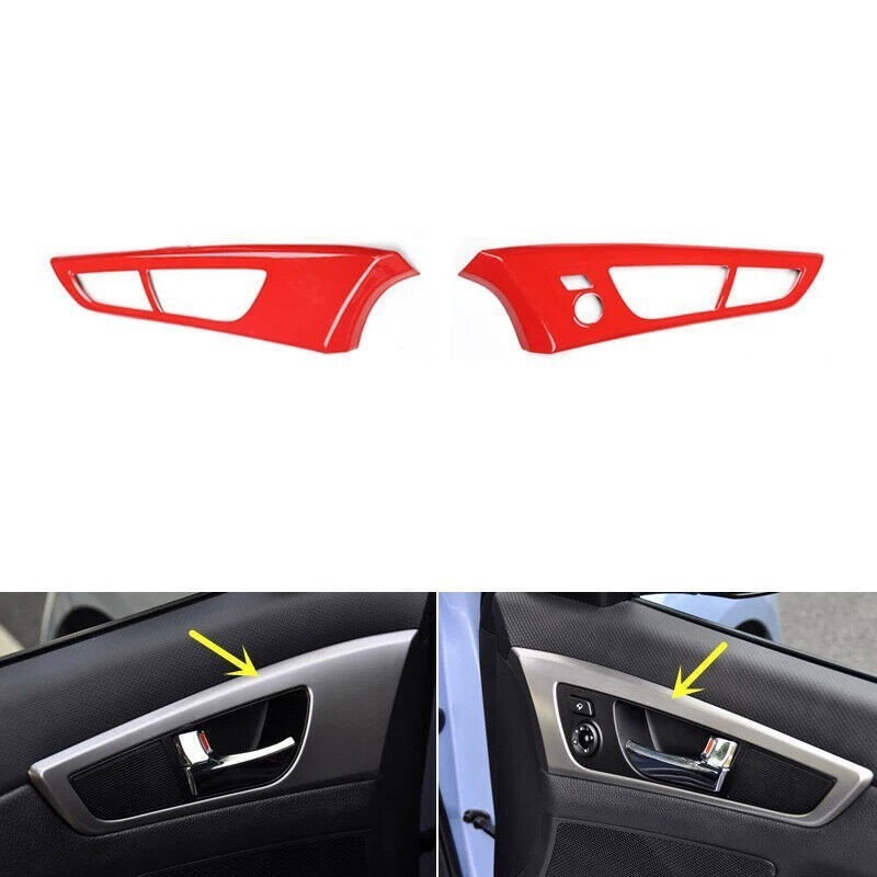 For Hyundai Veloster 2011-2016 RHD ABS Accessories Interior Door Trims Sticker