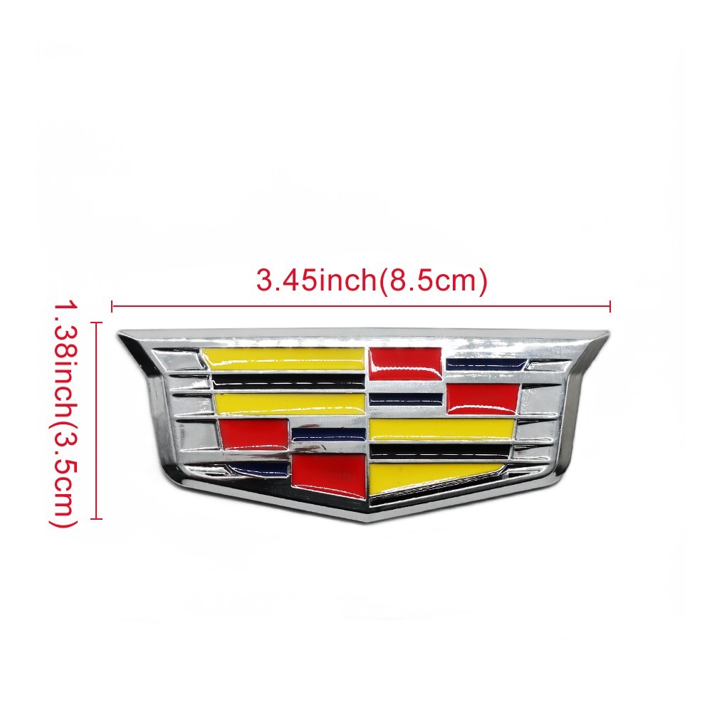 2pc For Escalade CTS STS DTS SRX Emblem Badges Fender Stickers Chrome Color