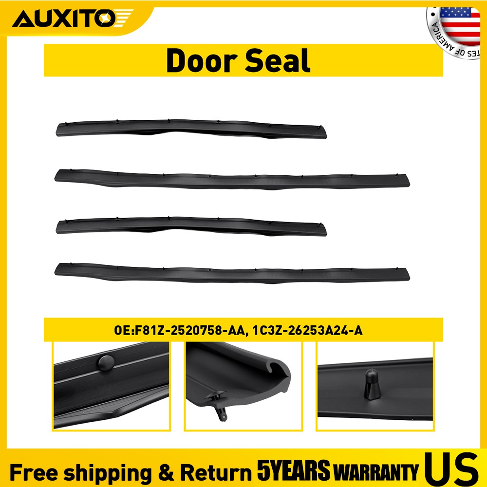 Front/Rear Lower Door Weather Strip Seal Pack of 4 For Ford F250-F550 1999-2016