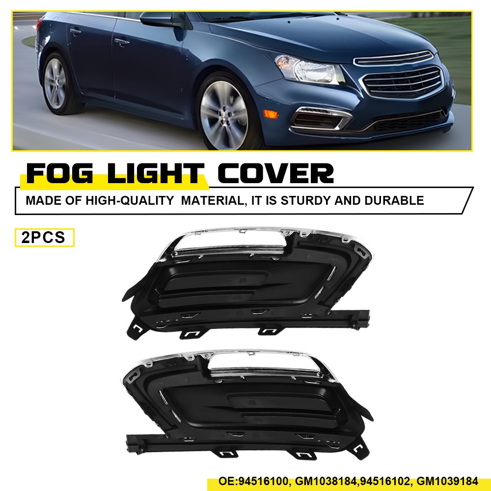 2x LH RH Front Fog Light Cover Set For Chevrolet Cruze 2015-16 94516100 94516102
