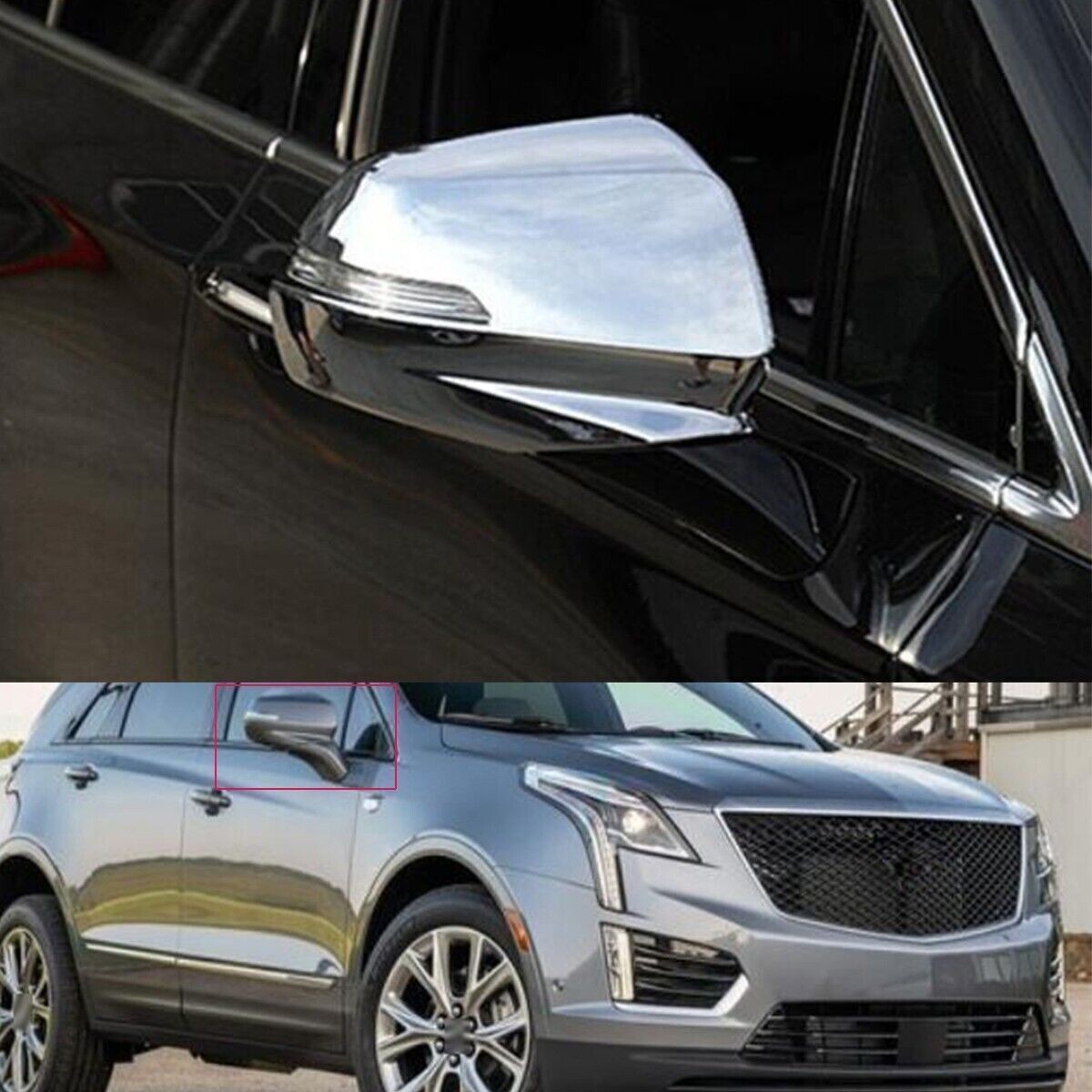 ABS Chrome Car Side Rearview Mirror Cover Trim 2PCS For Cadillac XT5 2017-2024