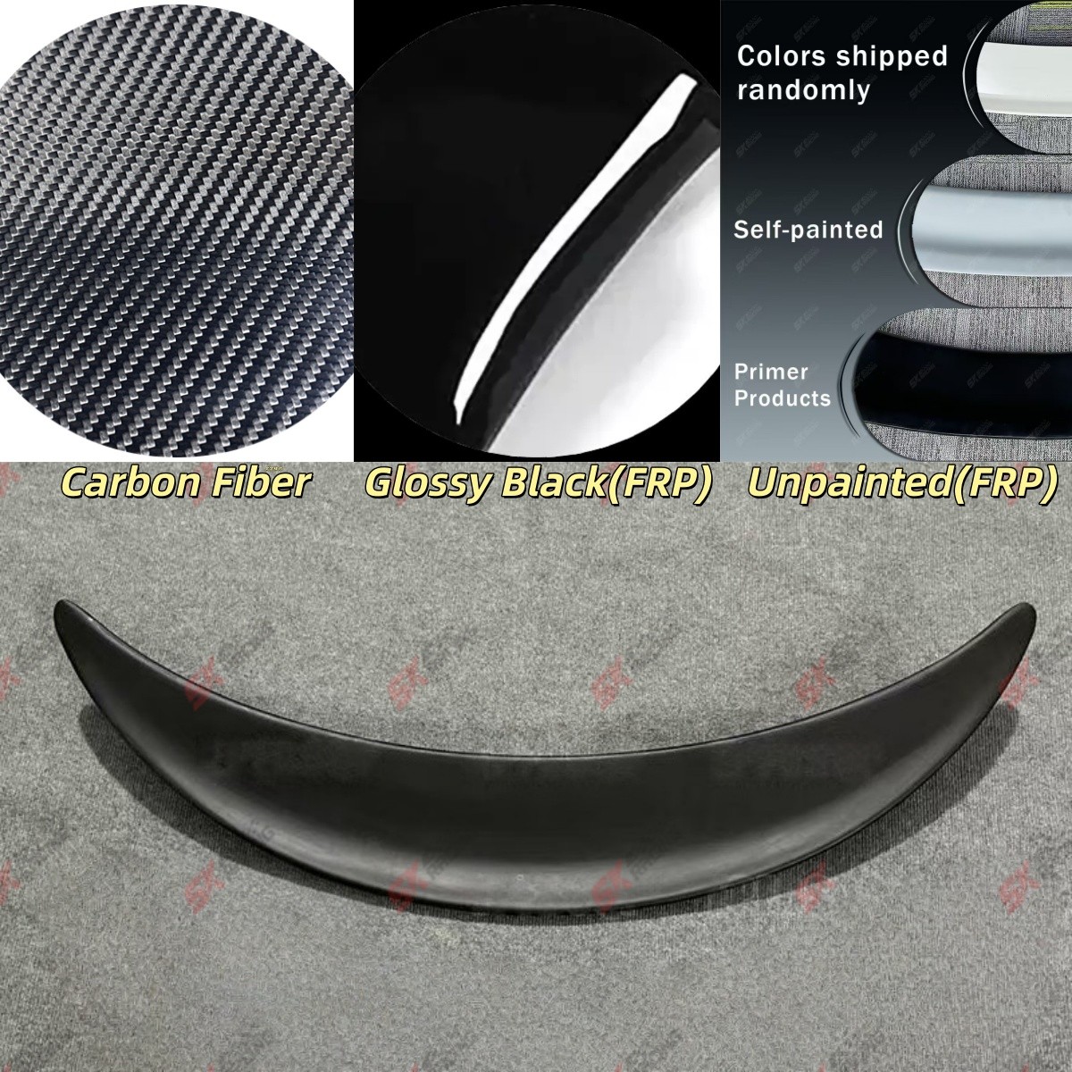 Unpainted/Glossy Black Rear Trunk Spoiler Wing For Volkswagen Beetle GL GLS 98+