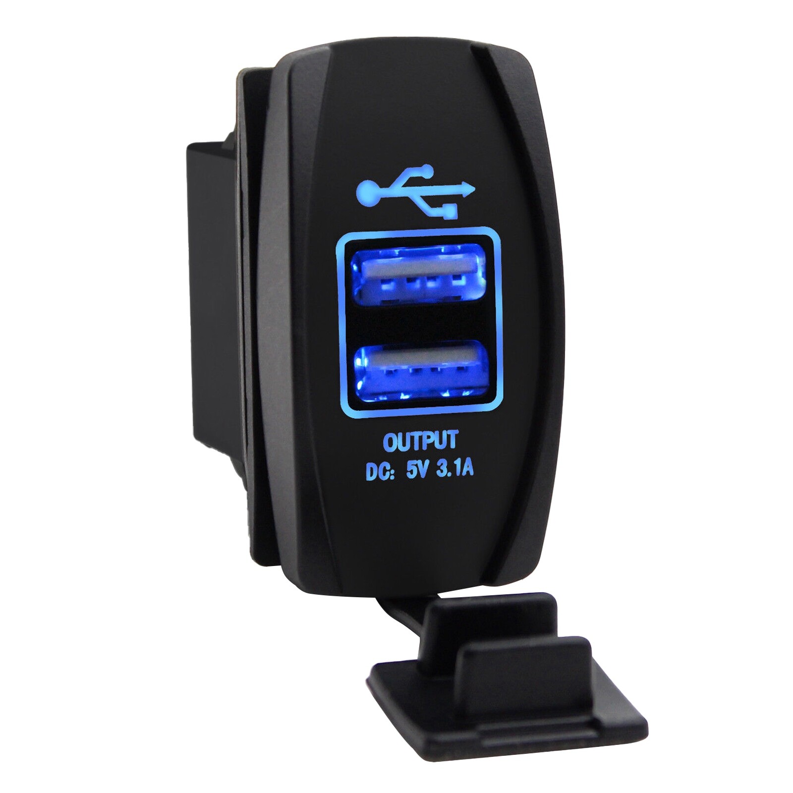 12V/24V 3.1A LED Car Dual USB Phone Charger Port Socket Kits for Power Supply