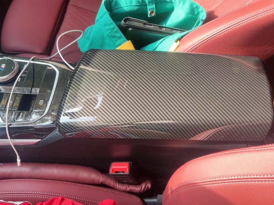 For BMW G20 G28 330i Carbon Fiber Color Car Interior Center Armrest Box Cover