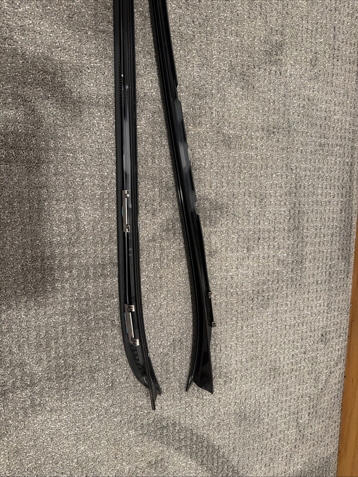 2009-2014 Acura TSX Front LEFT / RIGHT Windshield Edge Trim Molding Set Gray OEM