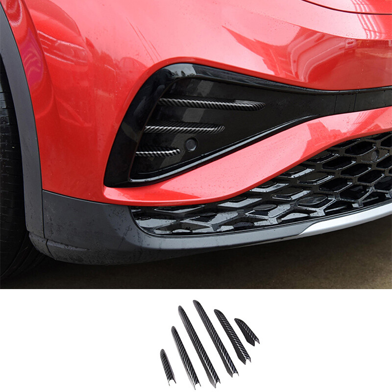 For Volkswagen ID.4 2021-2023 ABS Carbon Fiber Front Fog Light Lamp Strip Trim