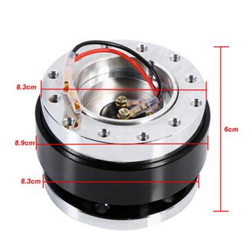 Aluminium Alloy Quick Release Hub For Car Steering Wheel With 6-hole Adapter Kit