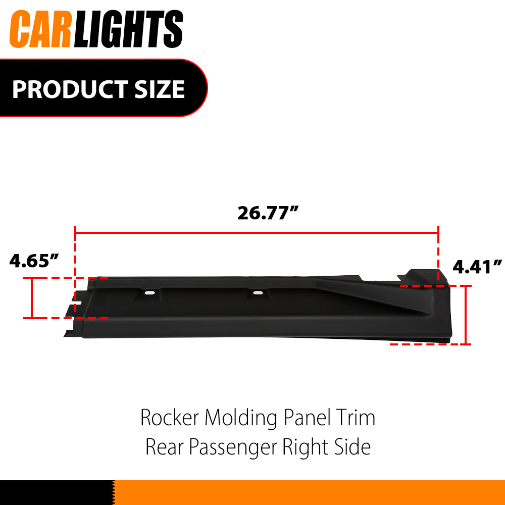 RIGHT SIDE ROCKER MOLDING PANEL TRIM FIT FOR 11-17 JEEP COMPASS REAR