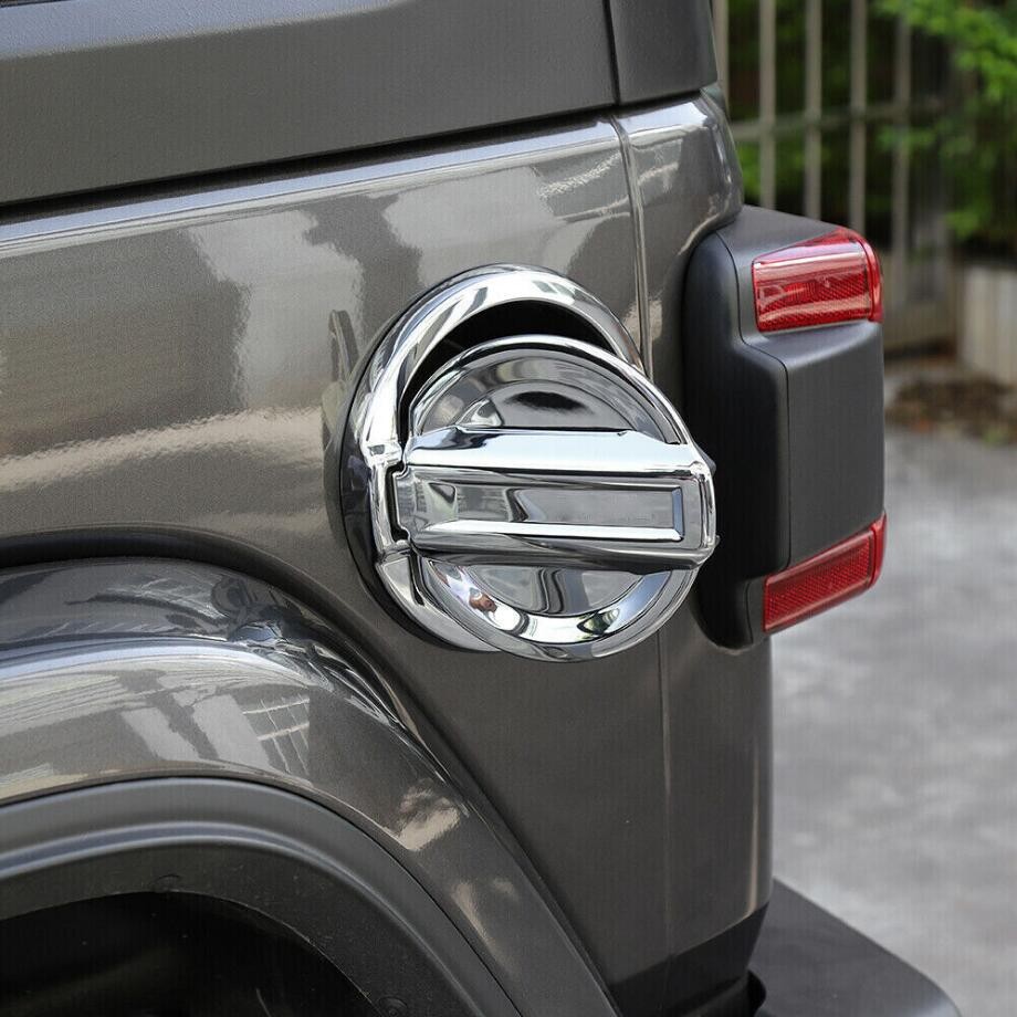 Chrome Gas Fuel Tank Oil Cap Trim Decor For Jeep Wrangler 2018-2026