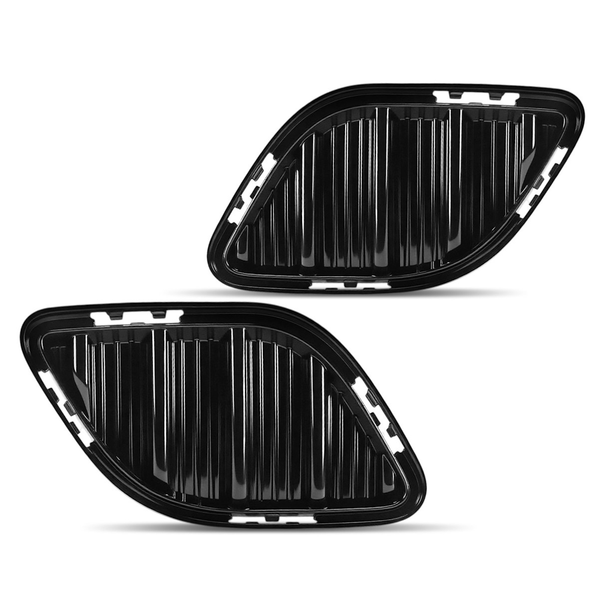 Pair Set of 2 Fog Light Covers Front Driver & Passenger Side Left Right