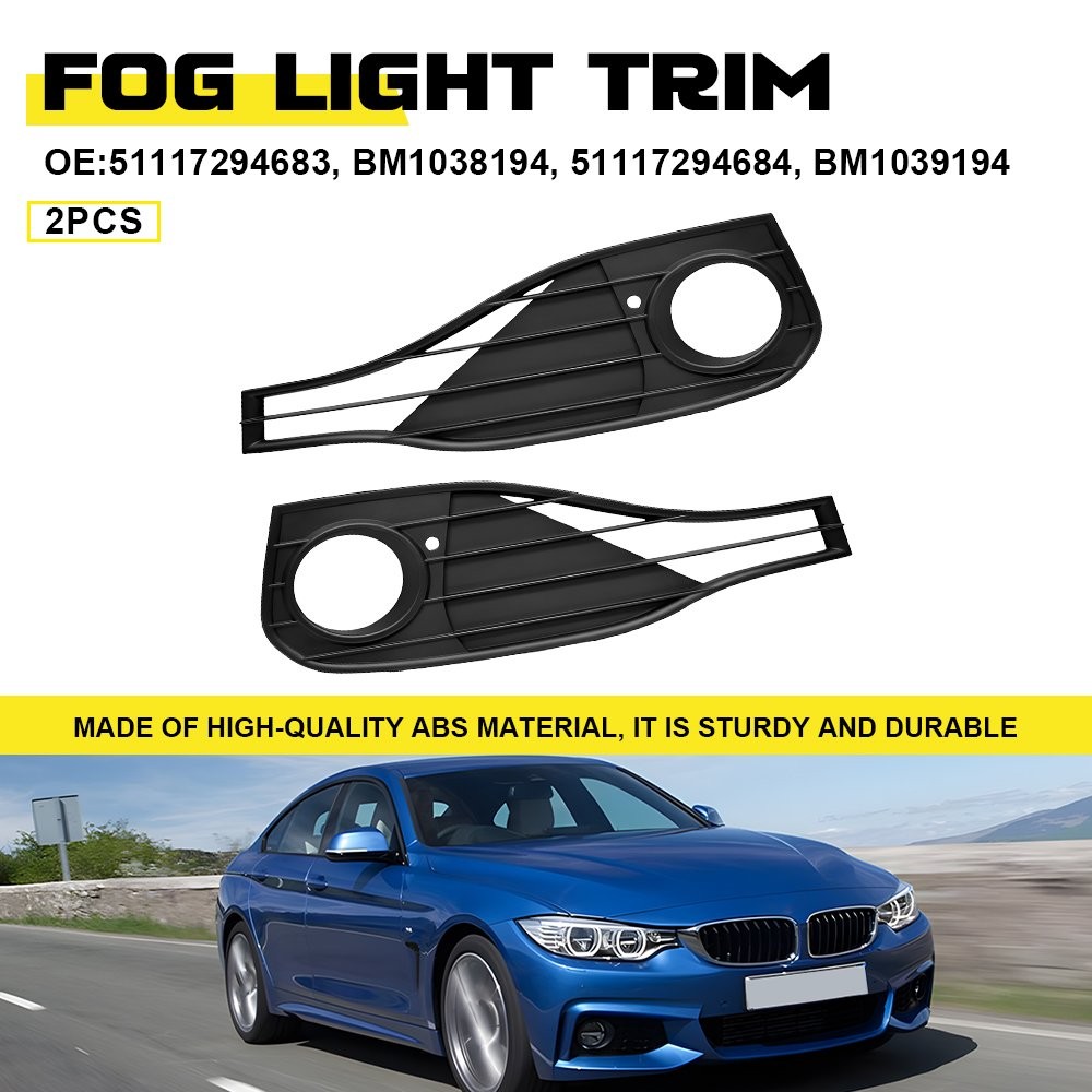 2x Fog Light Cover Bezel Trim Left Right For BMW 428i 430i 435i 440i 2014-2020 H