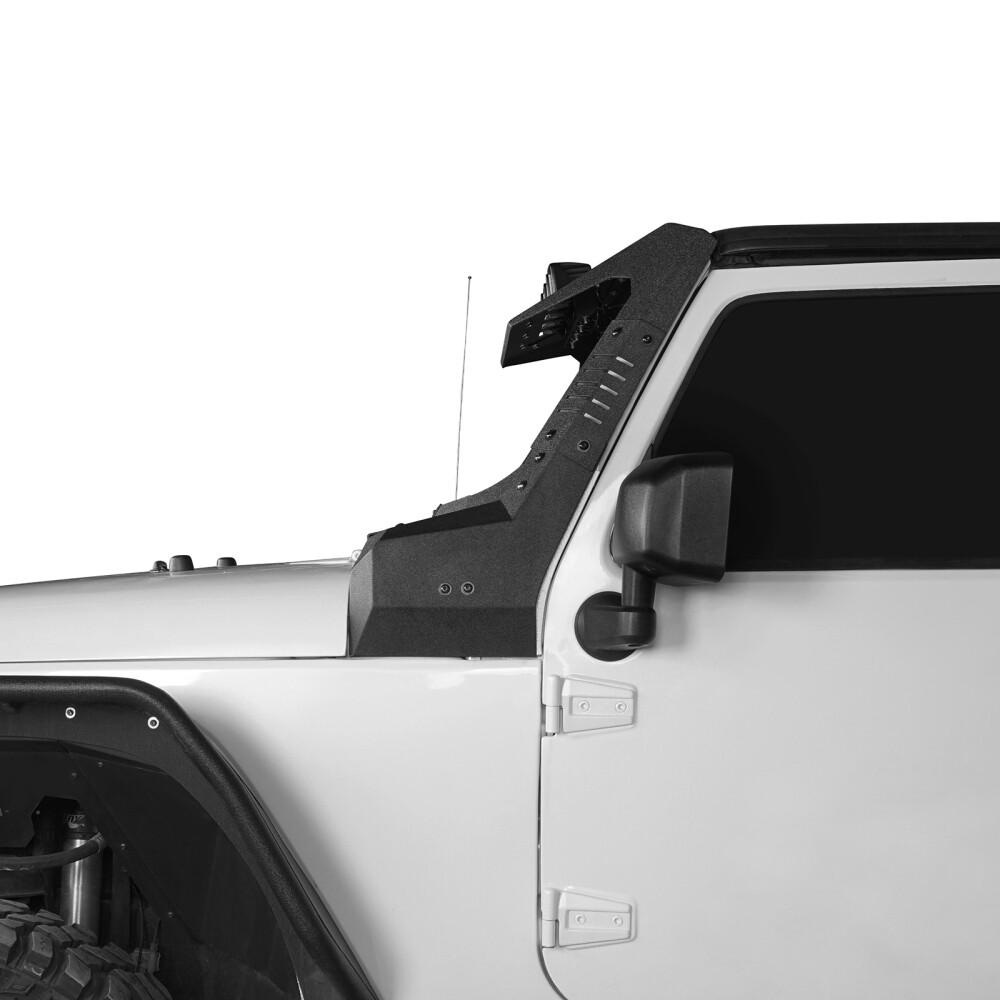 Steel Windshield Frame Cover Visor w/ LED Lights Fit 2007-2018 Jeep Wrangler JK