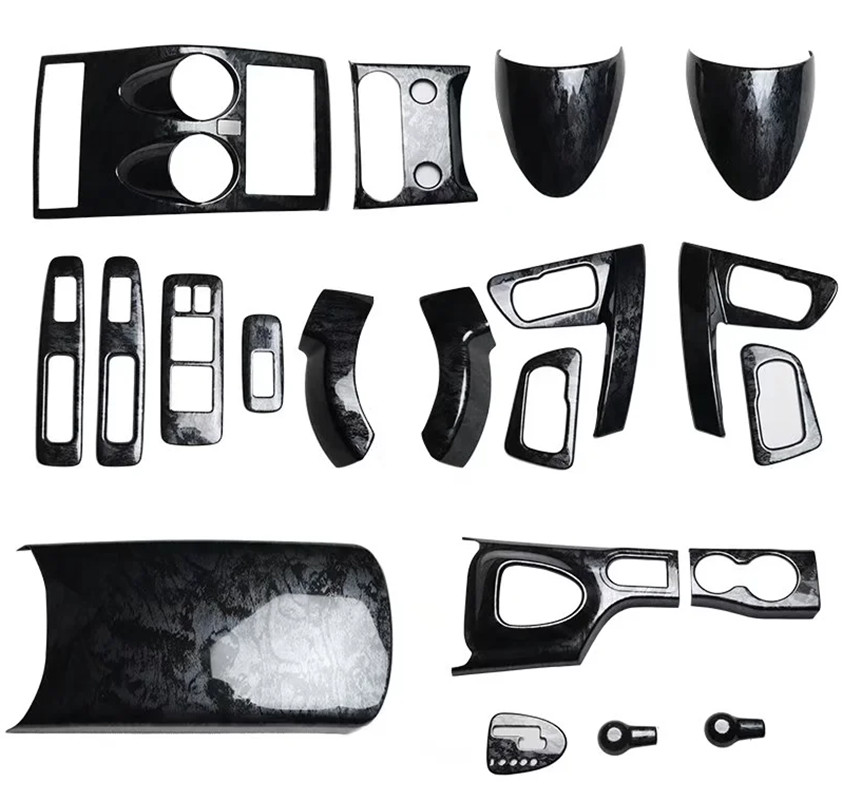 20PCS Black wood grain Car Interior Kit Cover Trim For Nissan Qashqai 2008-2015