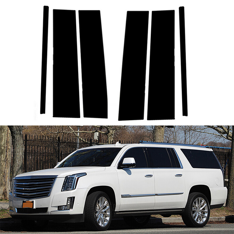 For Chevrolet Suburban 2015-20 Glossy Black Pillar Posts Door Side Cover 6pcs
