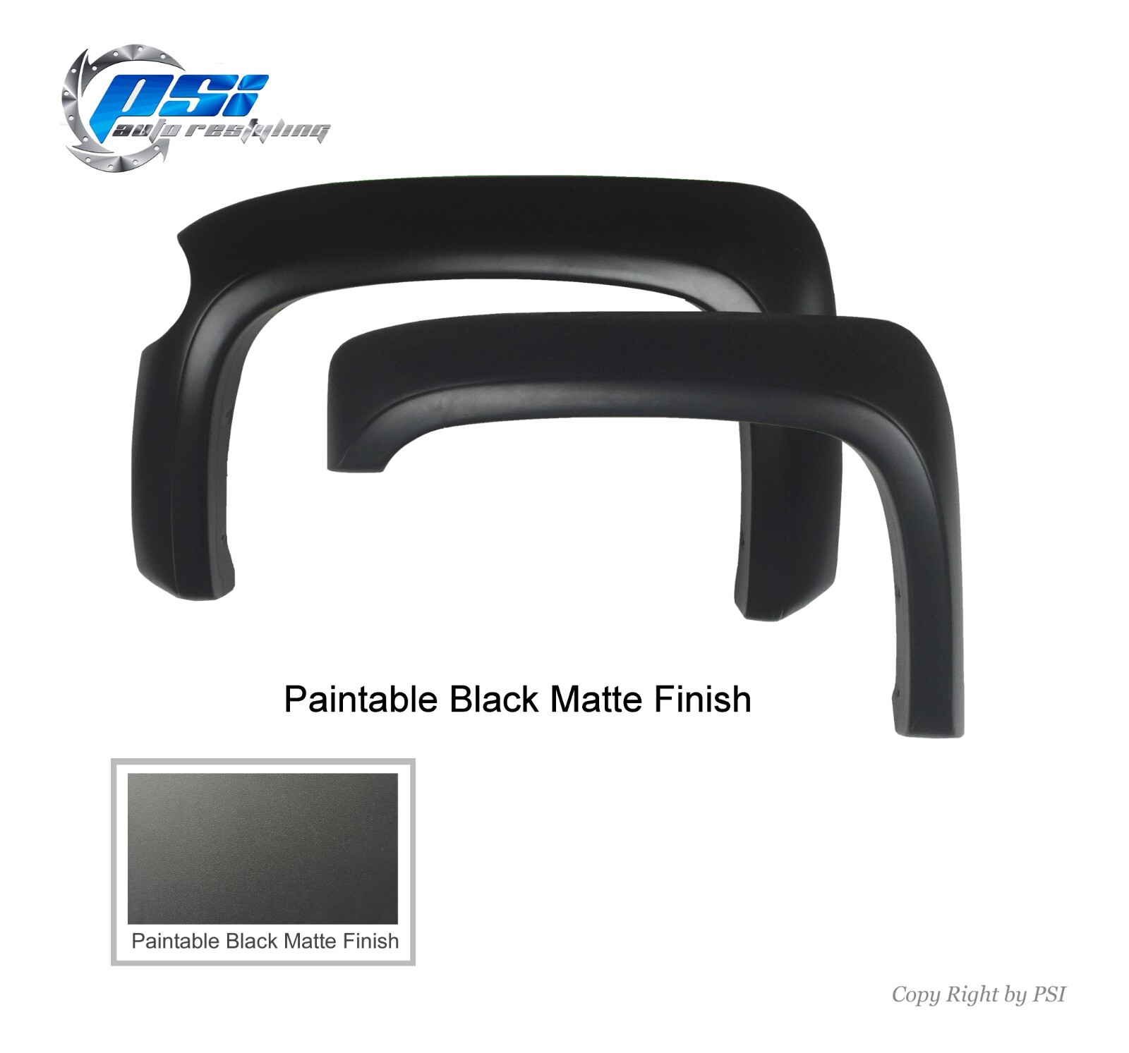 Extension Style Fender Flares Fits Silverado 1500 07-13 5’8″ Only ; Paintable