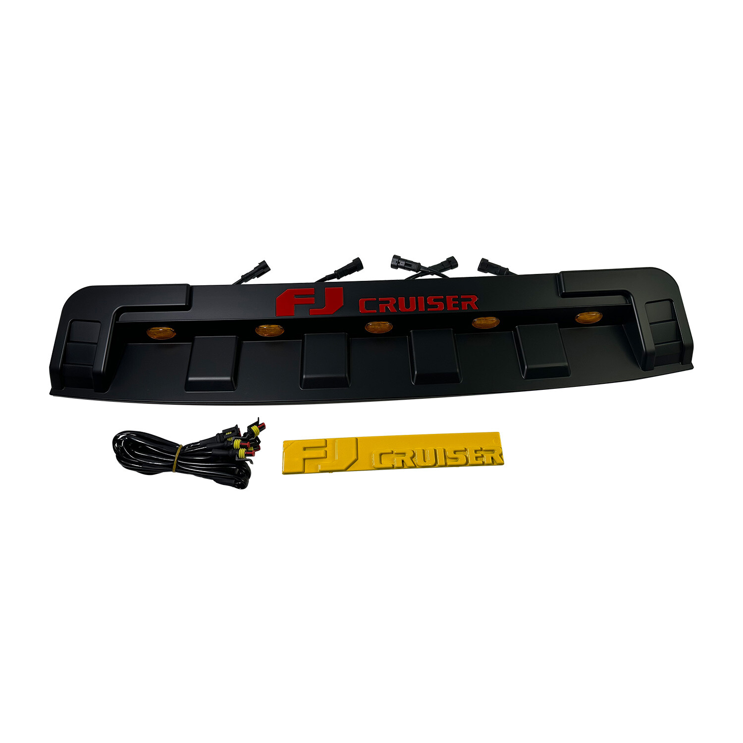 New Front Engine Hood Air Intake Grille Cover w/Lamp For 07-14 Toyota FJ Cruiser
