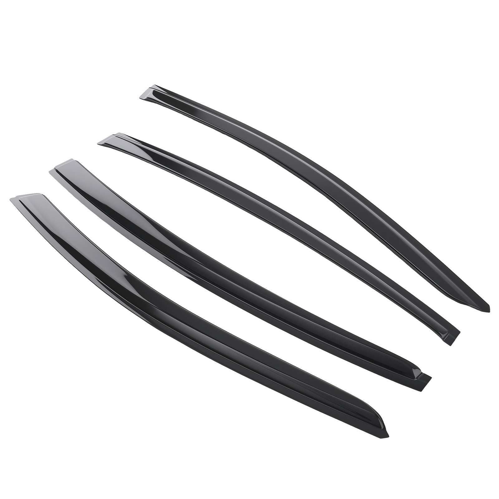 Rain Guards Window Visor for Chevy Cruze 2017-2019 Front Rear 2.5mm Black