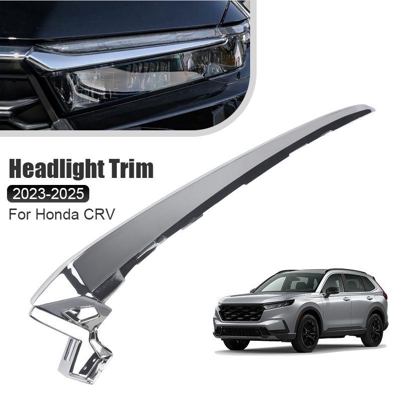 Front Left+Right Side Headlight Trim Molding Chrome For 2023-2026 Honda CRV CR-V
