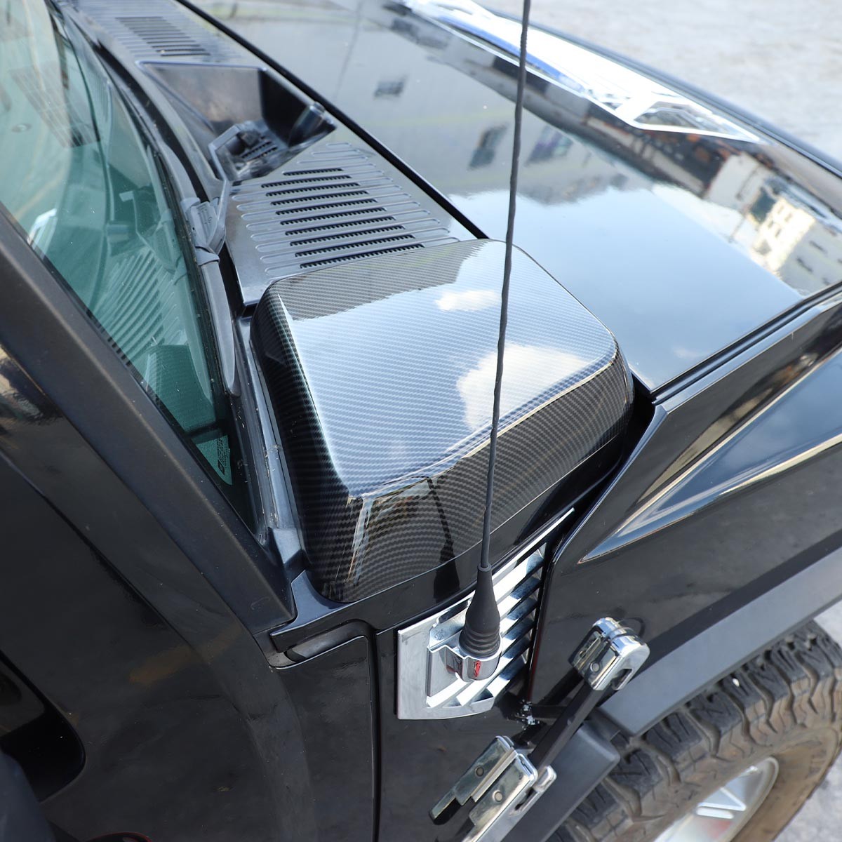 Carbon Fiber Car Front Hood Side Air Intake Vents Cover Trim For HUMMER H2 03-09