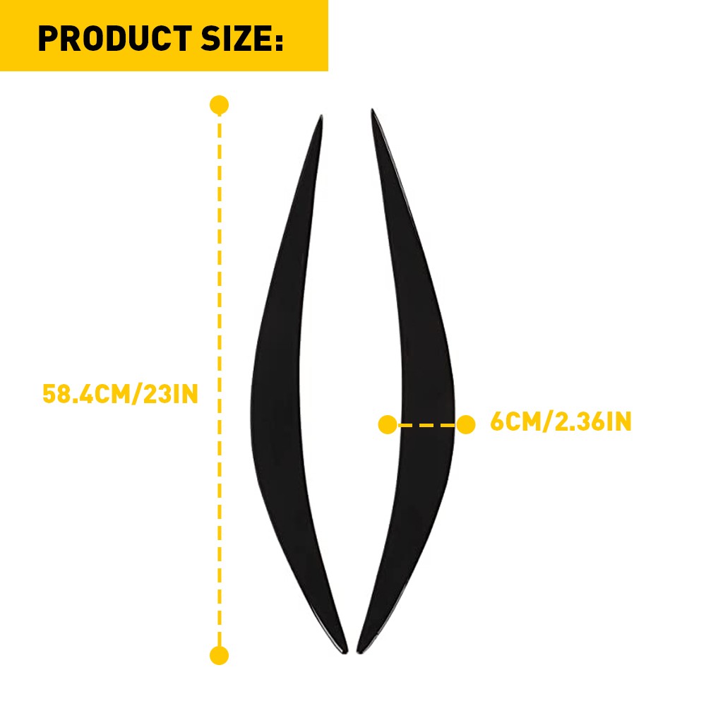 Black Trim Headlight Eyebrows Eyelid Cover 2014-2020 2-20PCS For Q50 INFINITI