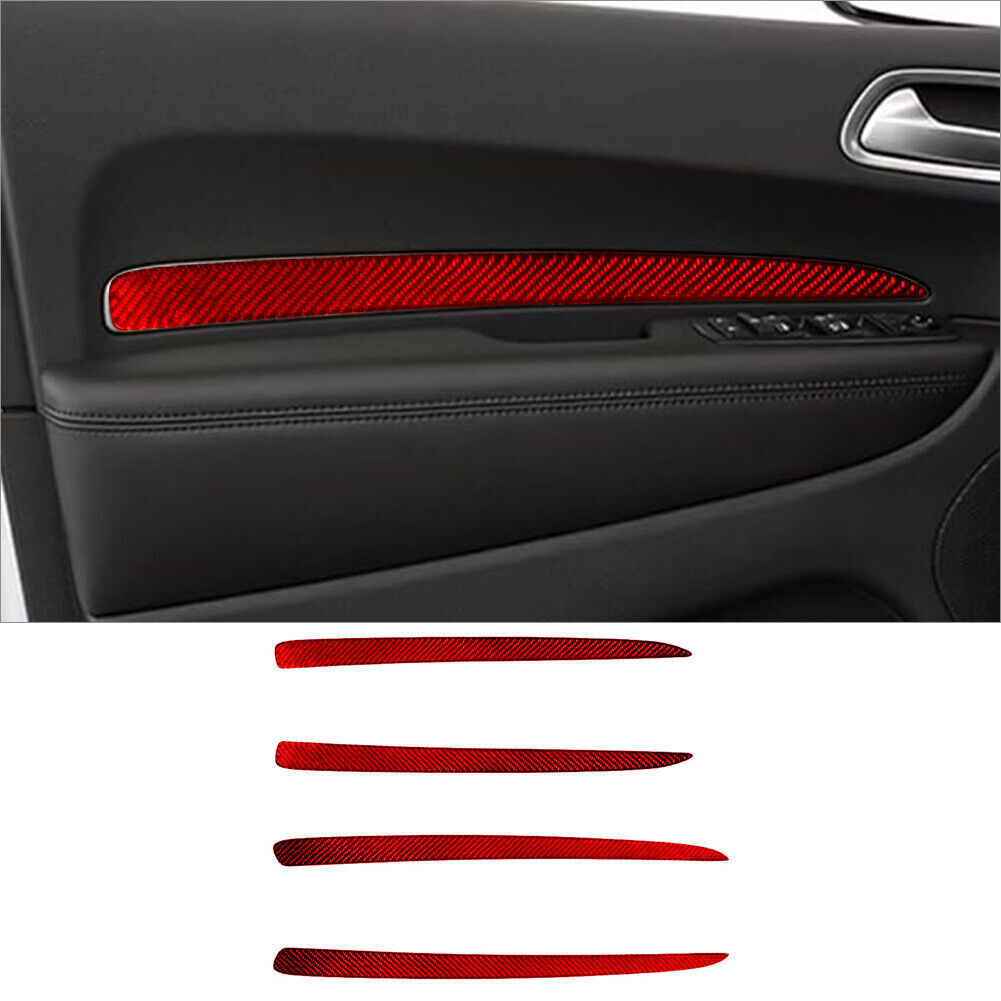 51Pcs Red Carbon Fiber Full Interior Kit Cover Trim For Dodge Durango 2014-2020