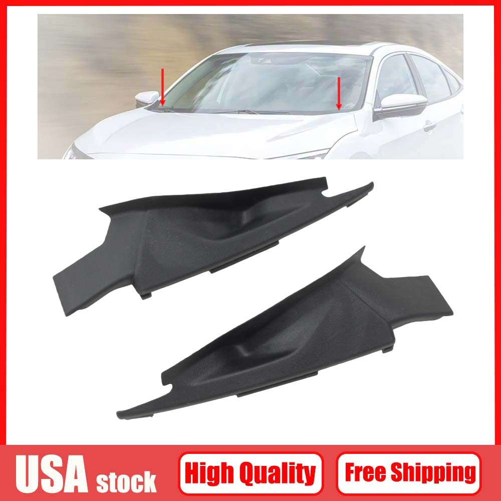 1 Pair Front Left & Right Windshield Wiper Side Cowl For 2022-2025 Honda Civic
