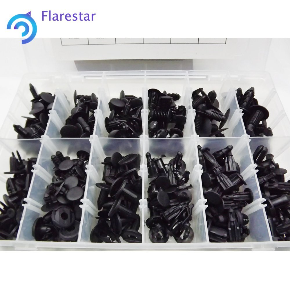 192Pcs Auto Push Clips Retainer Assortment Kit Car Shield Pin Rivet Fasteners