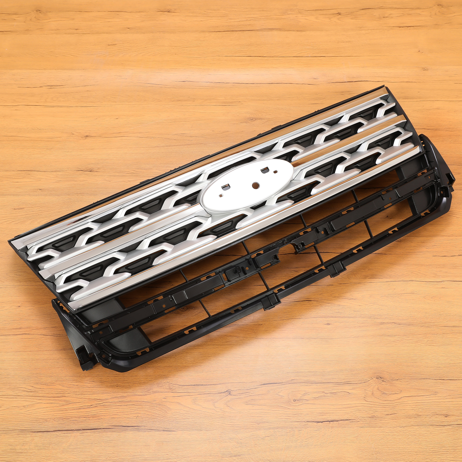 For Ford Explorer 2018 2019 Front Bumper Grill Upper Grille ABS Painted Chrome
