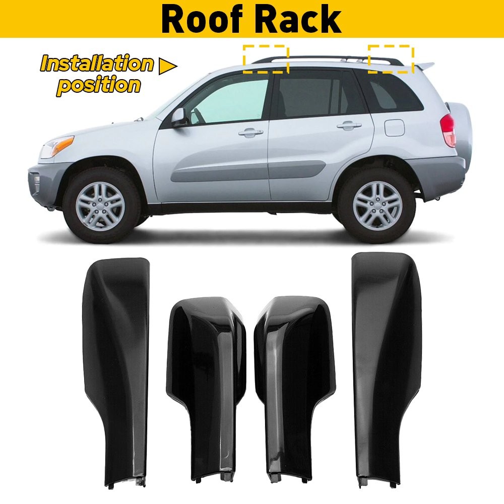 Roof Rack Cover Rail End Shell Cap Trim For TOYOTA RAV4 2001 2002 2003 2004 2005