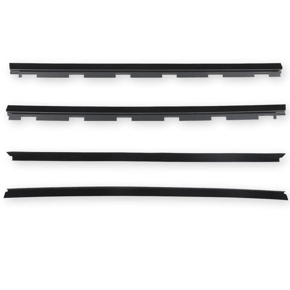 4Pcs For Chevy Truck Inner & Outer Window Sweep Felt Trim Seal Weatherstrip