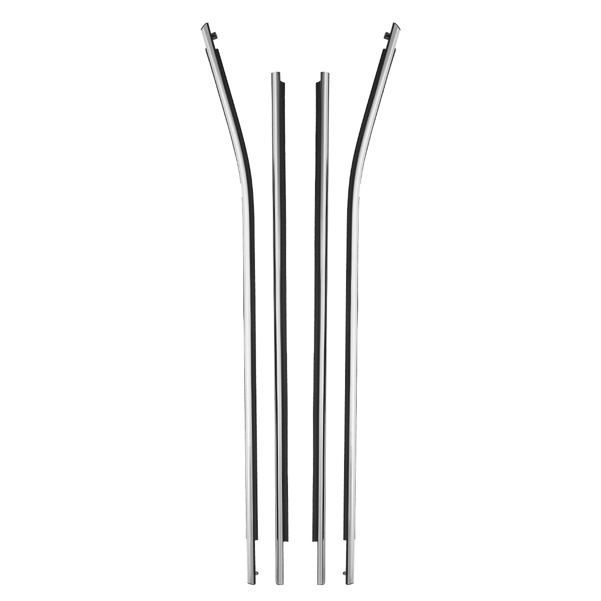 Chrome 4PCS Door Window Trim Moulding Belt Weatherstrip For Corolla 2014-2018