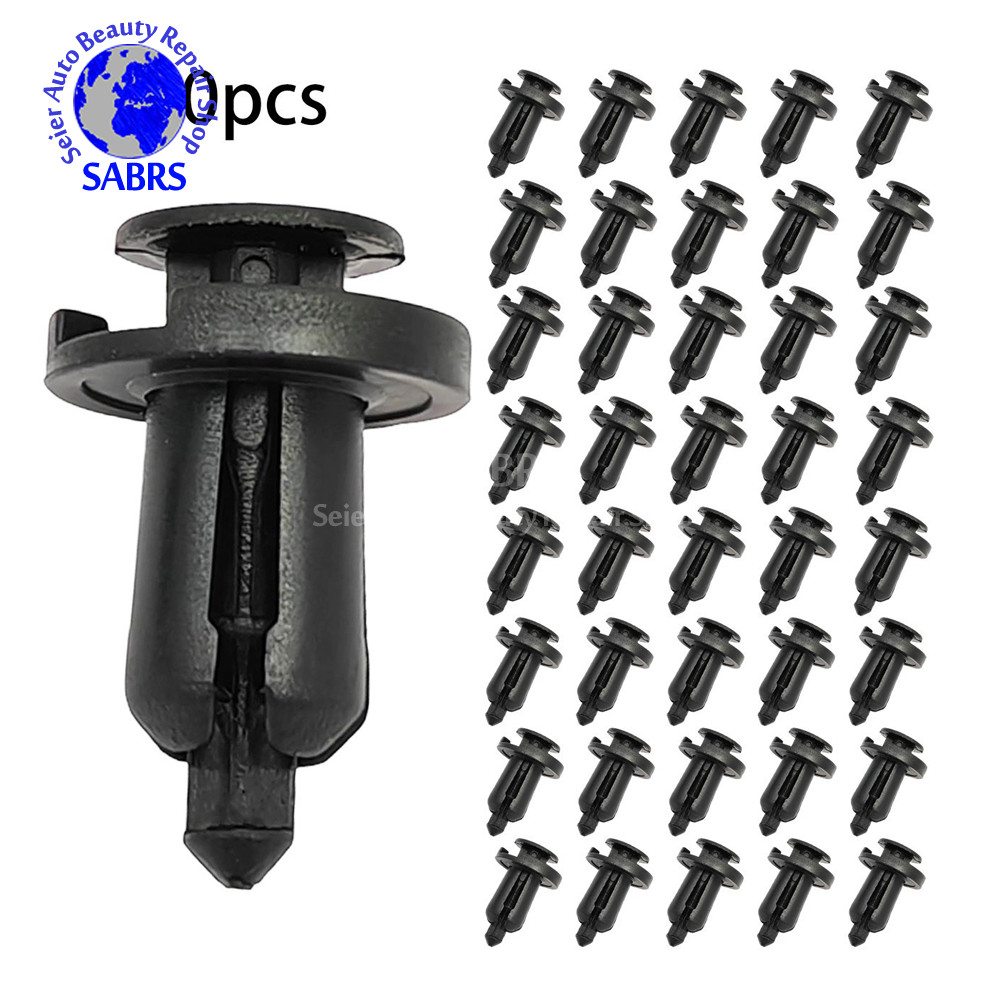100 Pcs Nylon Bumper Push-Type Retainer Clips Fit for Nissan 01553-09241