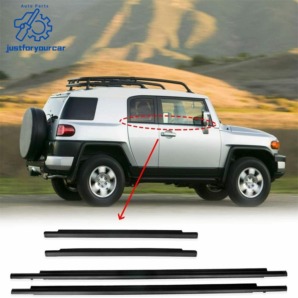 4x Window Moulding Trim Seal Belt For Toyota FJ Cruiser Weatherstrip 07-14 US