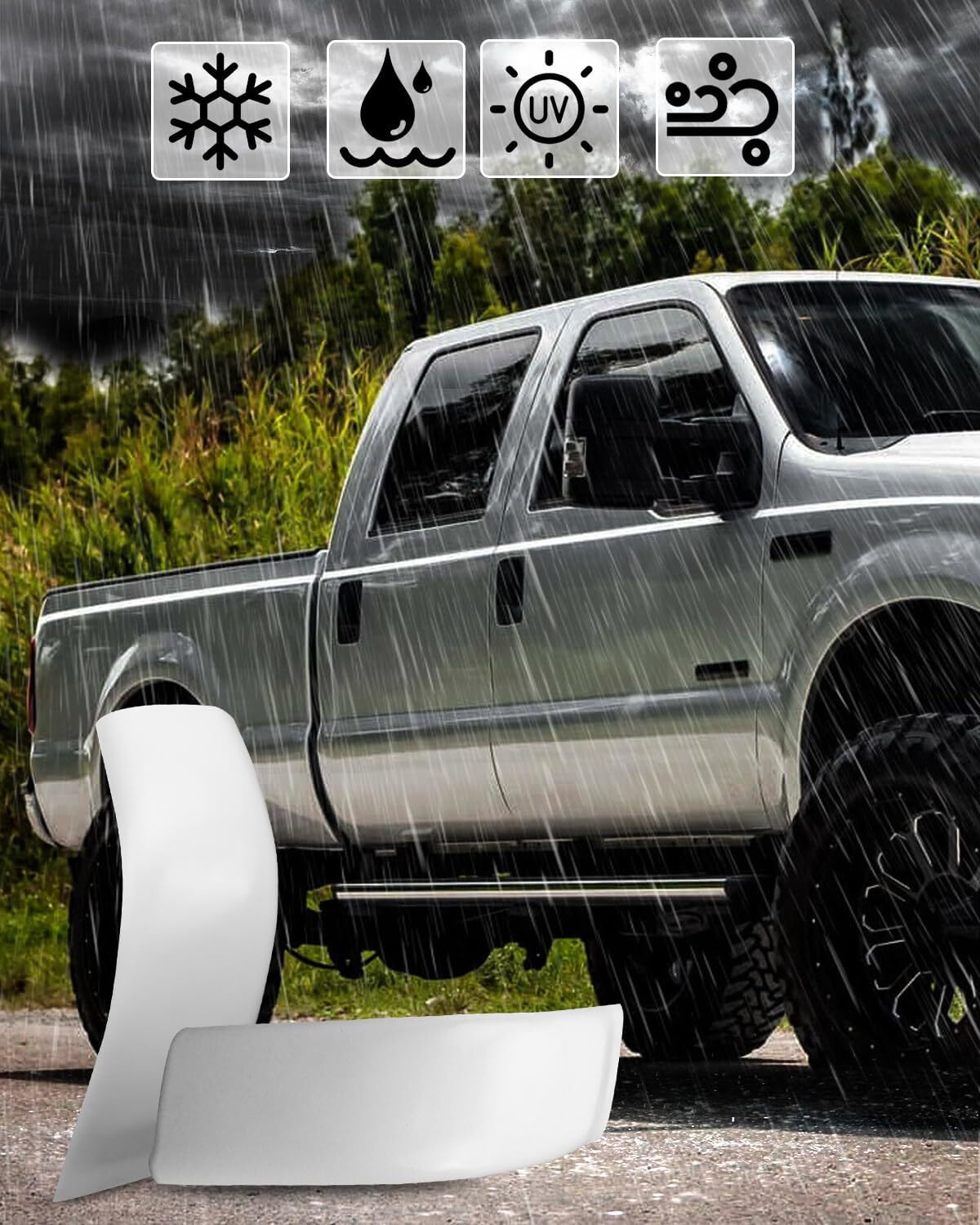 Upgraded Pair Roof Corner Cab Trim Molding Cover For Ford 99-07 F250 350 450 550