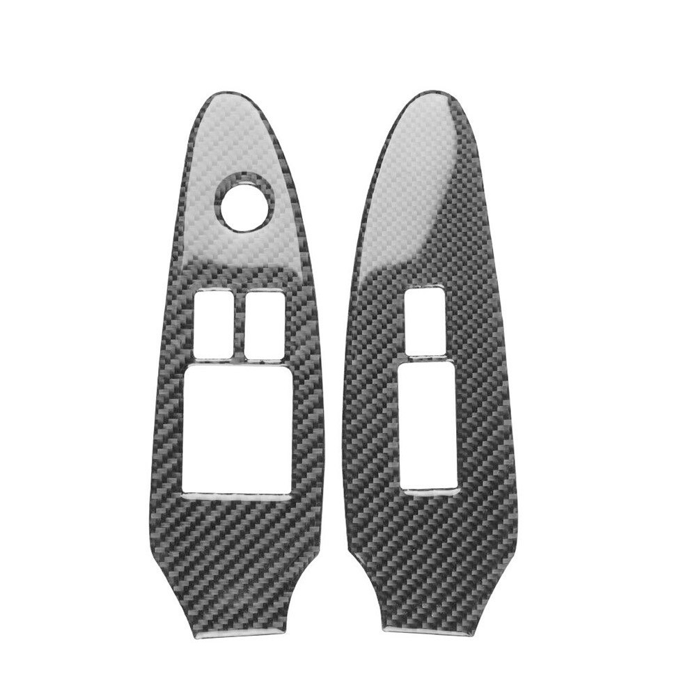 Panel Trim Door Lift Set 2PCS Carbon Fiber Easy Installation Interior Car