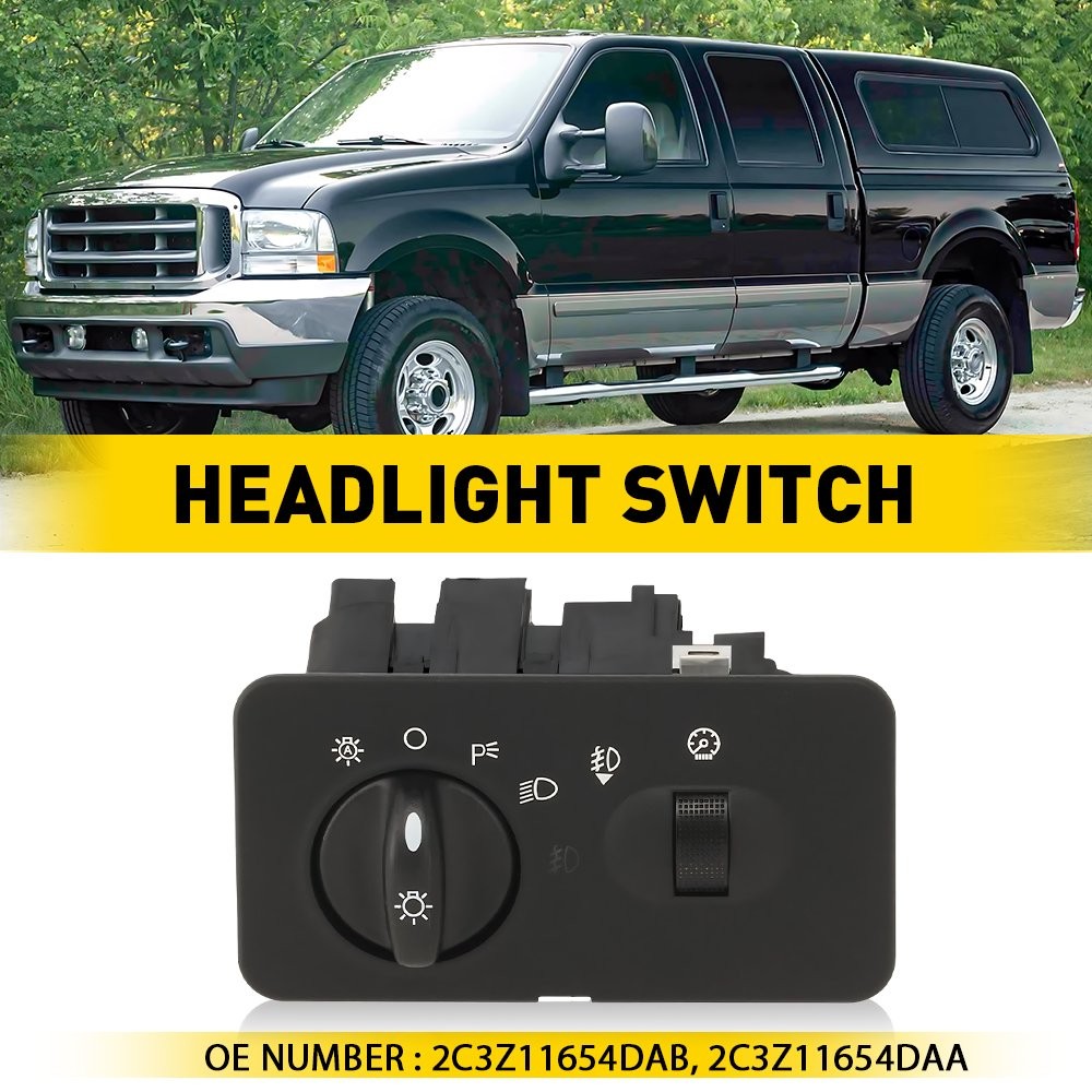 Headlight Lamp Fog Light Switch Black For Ford F-250 F-350 F-450 F-550 2002-2004