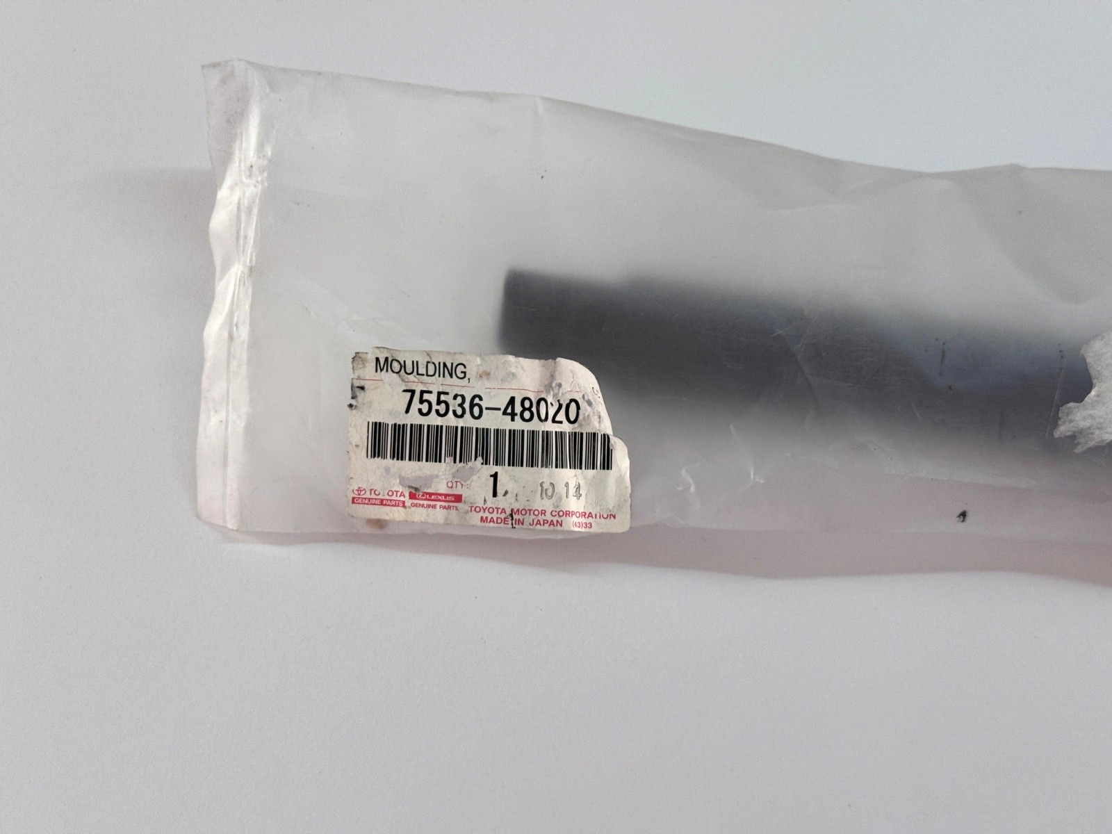 OEM l 2021-2024 Toyota Venza Windshield Left Drip Seal Moulding 75536-48020