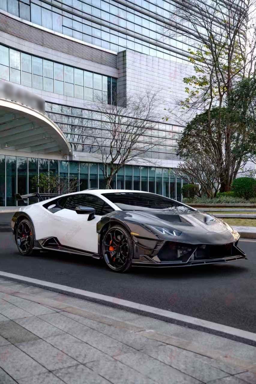 For Lamborghini Huracan LP580 LP610 Dry Carbon Fiber Side Skirts Extension Panel