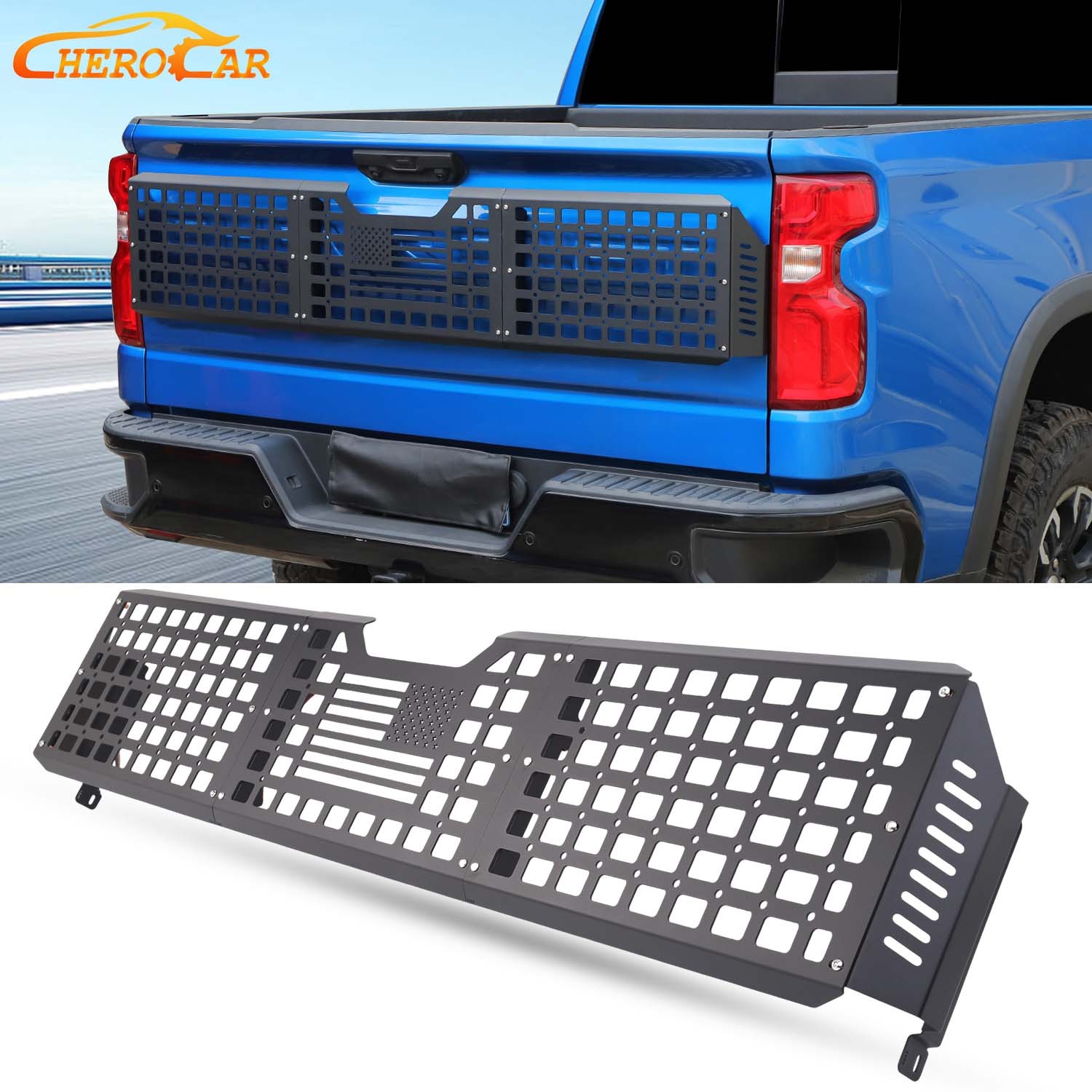 Tailgate Extension Guard Plate Holder Rack Accessories For Chevy Silverado 2022+