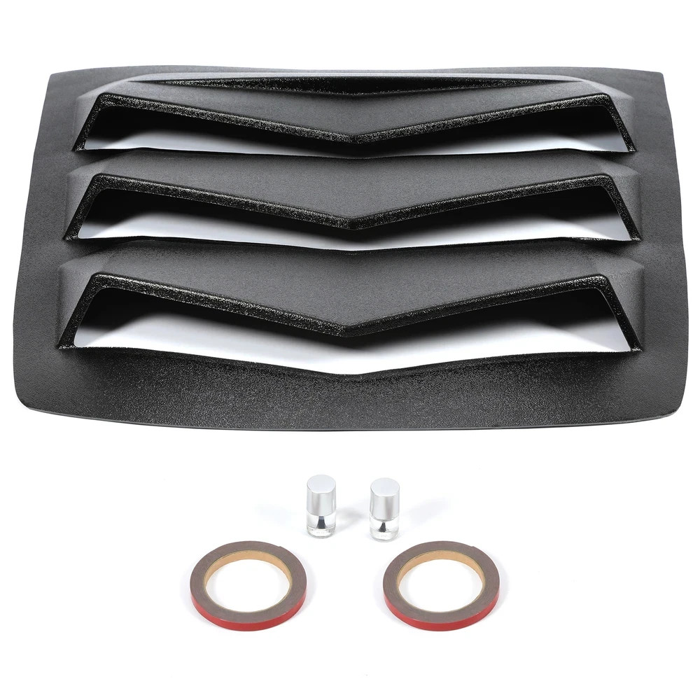 Black Rear Window Louver Sun Shade Cover For 2014-19 Corvette C7 Coupe ABS