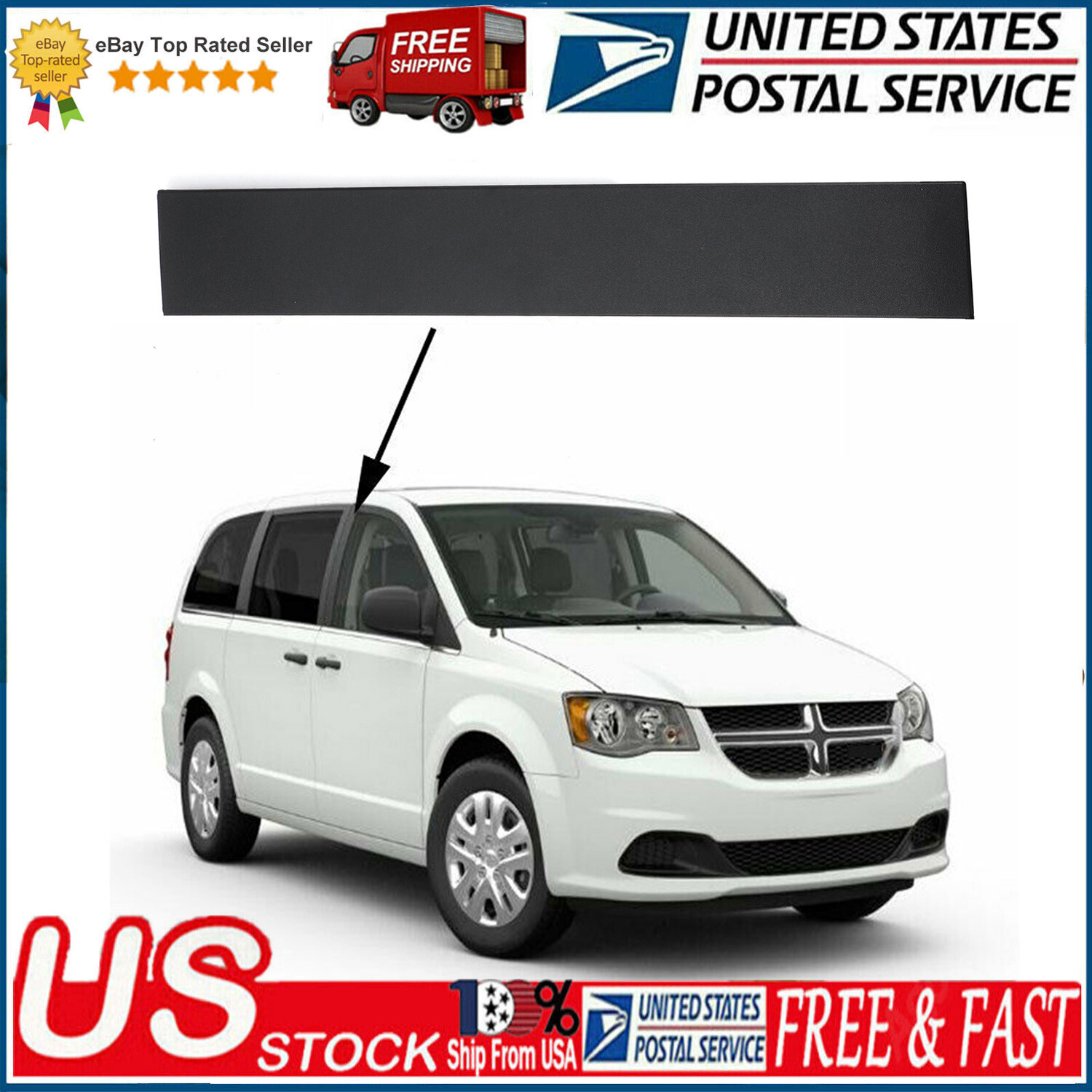 Front RH Door Pillar Molding For Chrysler Town Country For Dodge Grand Caravan