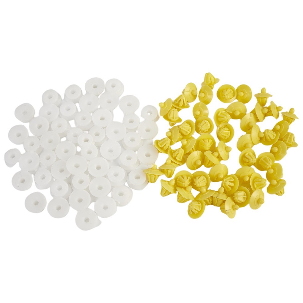 Kit Car Clips Accessories Replacement Parts High toughness White+Yellow Hot 2018