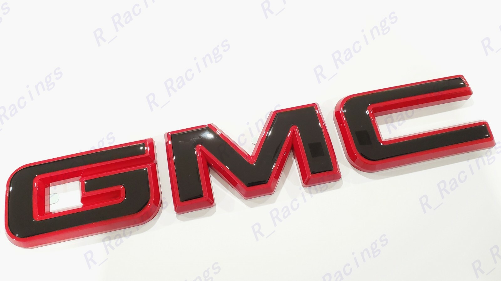 Front Rear Gloss Red Black Emblem Overlay 2019+ GMC Sierra 1500 2500HD 3500HD