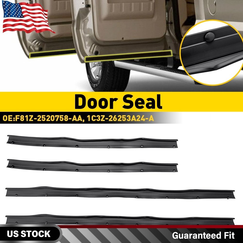 4PCS Door Weatherstrip Seal For Ford F250 F350 F450 F550 Super Duty 1999-2016