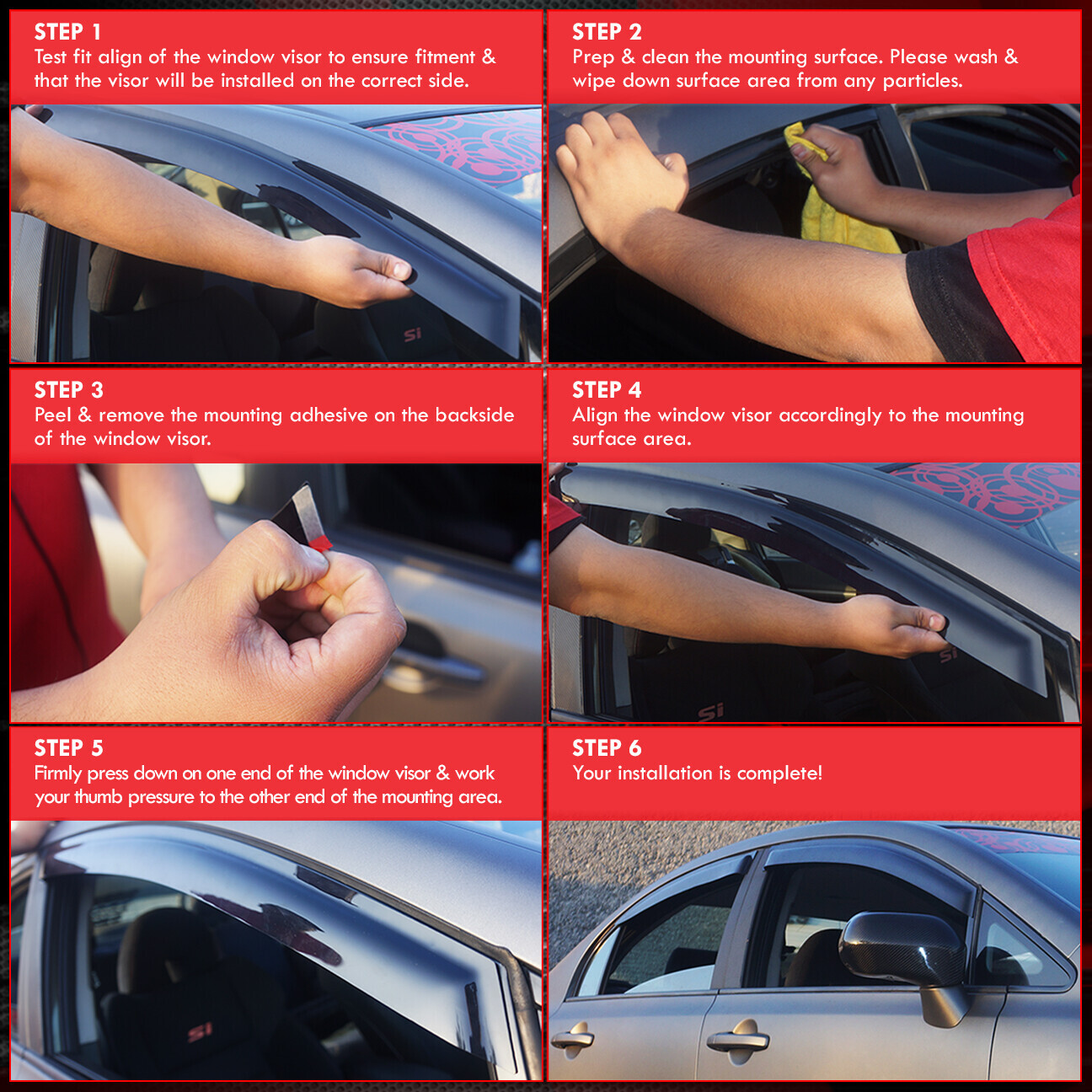 For 1995-2005 Blazer Jimmy Bravada 4 Door Window Visor Sun Aero Wind Deflector