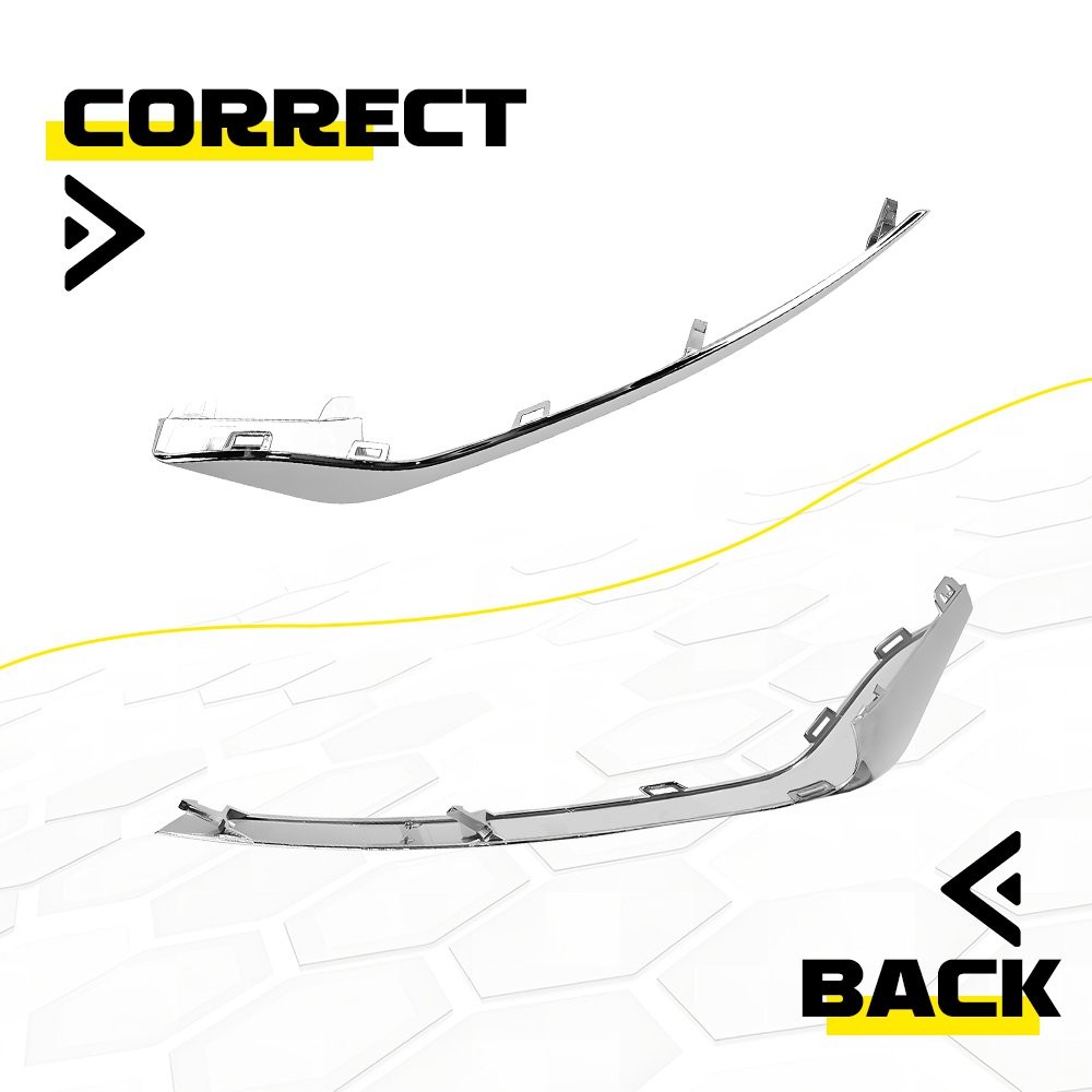 LH RH Front Bumper Fog Light Lamp Strip Trim For 2019 2020 Ford Fusion Chrome 2-