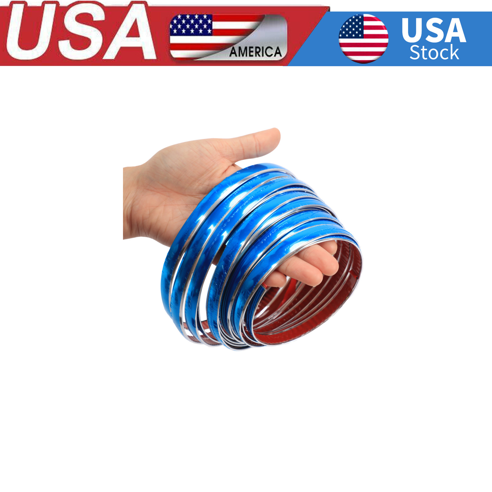 Flexible 1/2 Inch Shiny Chrome Molding Fit Door Edge Protection