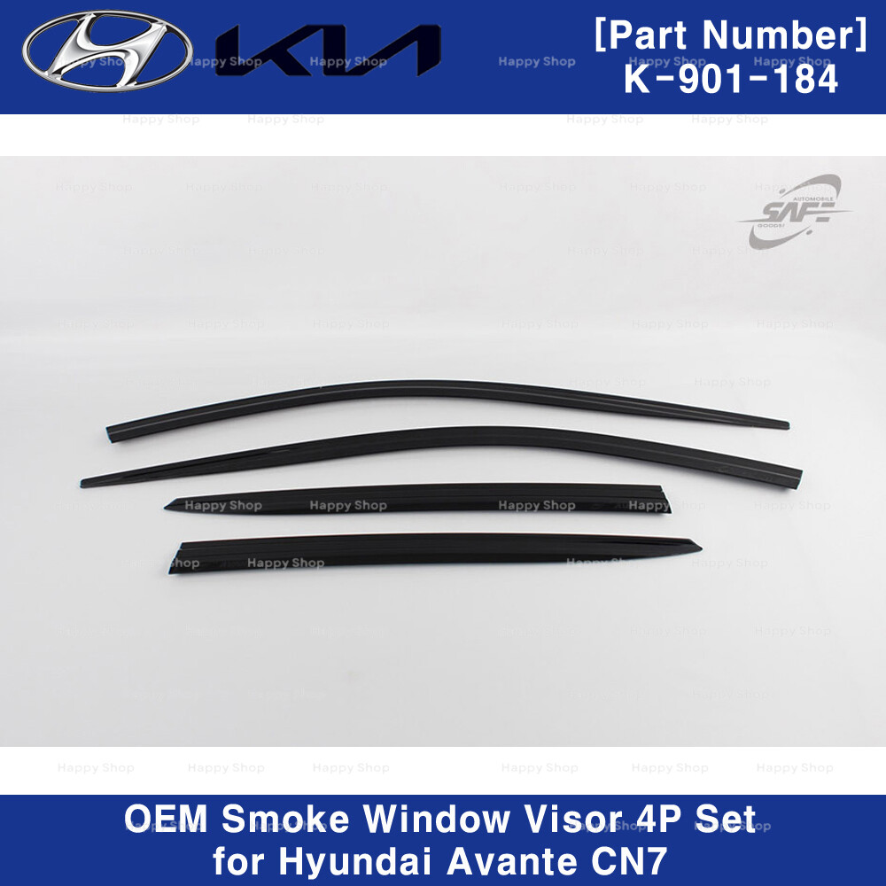 Smoke Window Sun Shade Visor Vent Guard 4p Set for Hyundai Elantra CN7 2021-2024