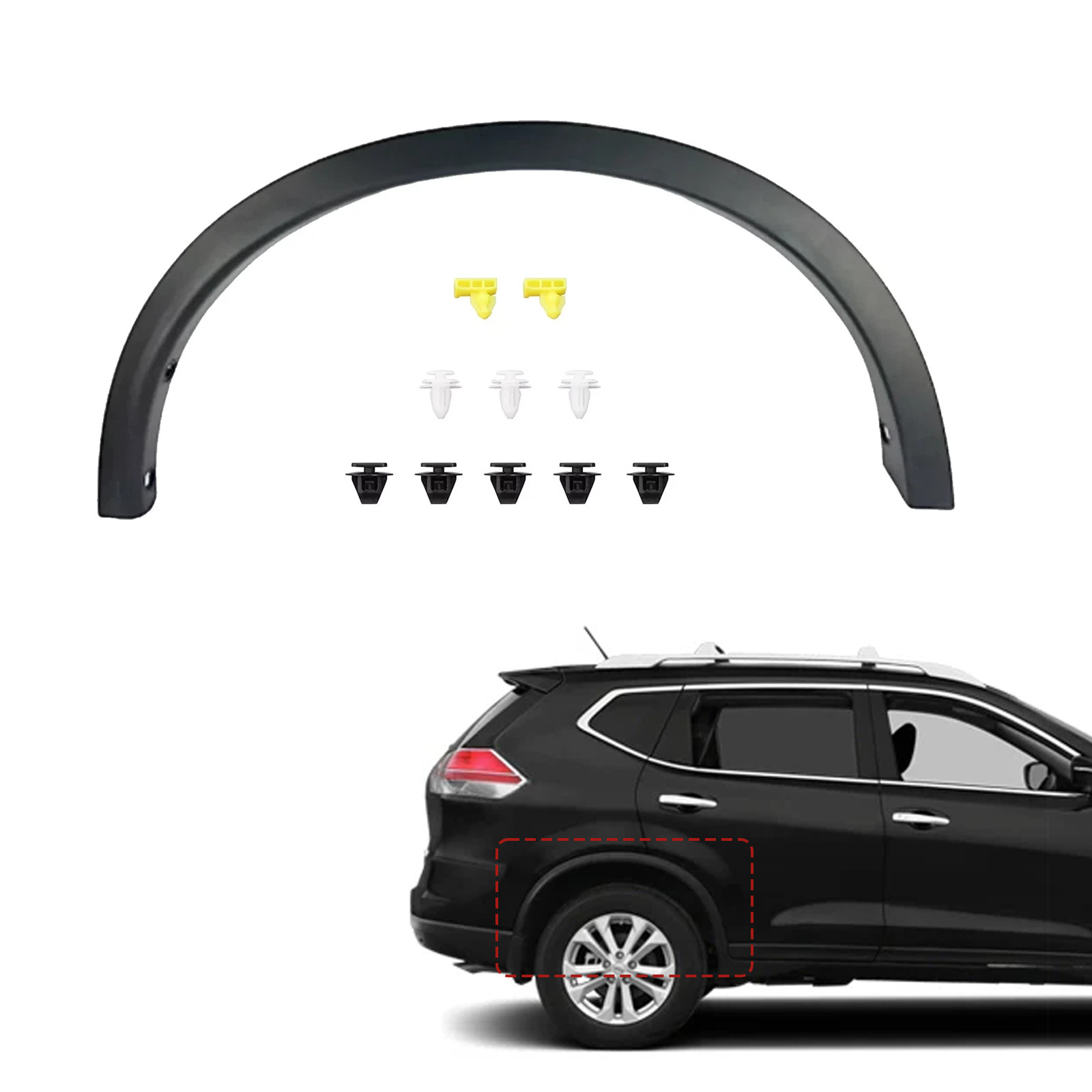 Fits For 2014-2020 Nissan Rogue Right Rear Passenger Side Wheel Arch Flare Trim