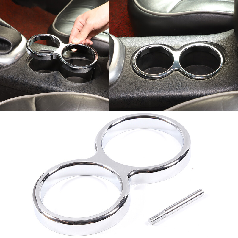 Chrome Billet Aluminium Cup Holder Insert for HUMMER H3 2005-09 Accessories 1PCS
